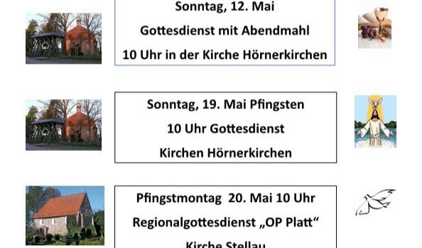 Gottesdienste im Mai