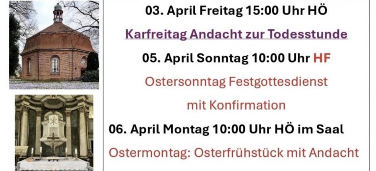 Unsere Ostergottesdienste