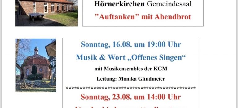 Gottesdienste August